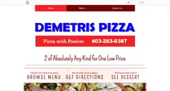 Desktop Screenshot of demetrispizza.com